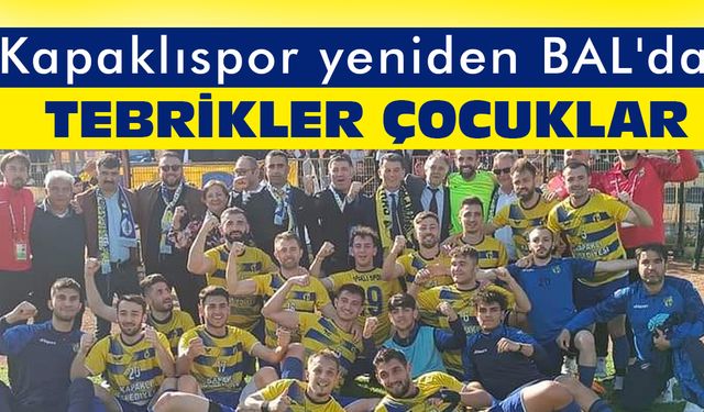 Kapaklıspor yeniden BAL'da