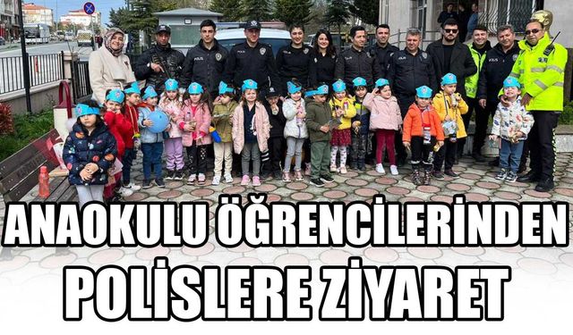 Anaokulu öğrencilerinden polislere ziyaret