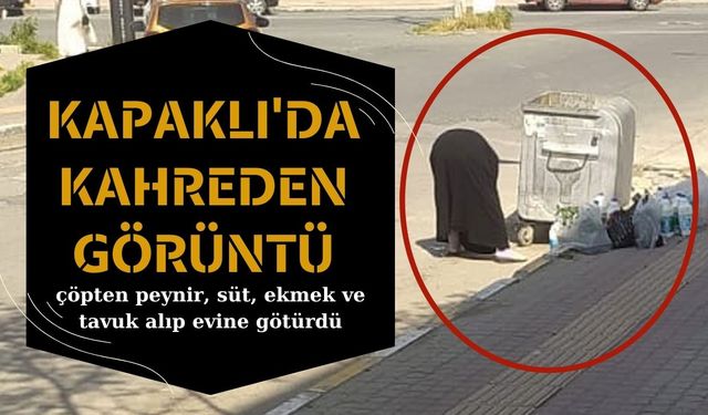 Kapaklı'da kahreden görüntü