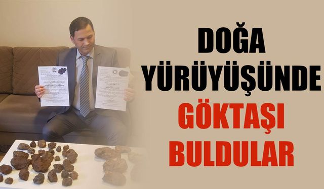 Doğa yürüyüşünde göktaşı buldular