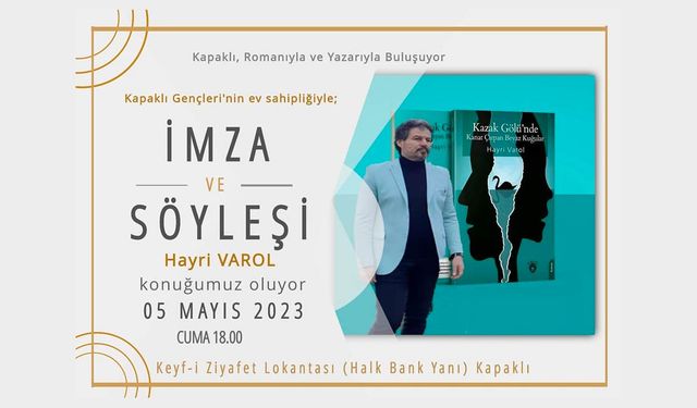 Yazar Hayri Varol Kapaklı'da kitapseverlerle buluşacak