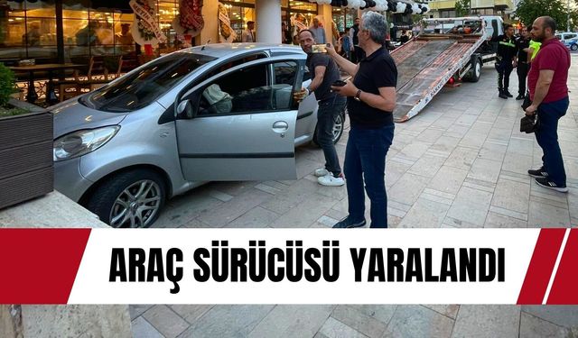 Duvara çarparak durabilen otomobilin sürücüsü yaralandı