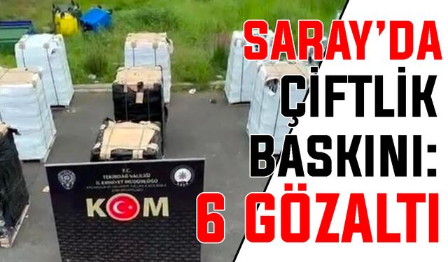 Saray’da çiftlik baskını: 6 gözaltı