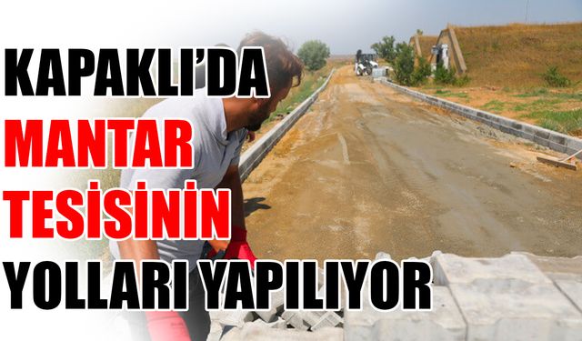 Kapaklı’da mantar tesisinin yolları yapılıyor