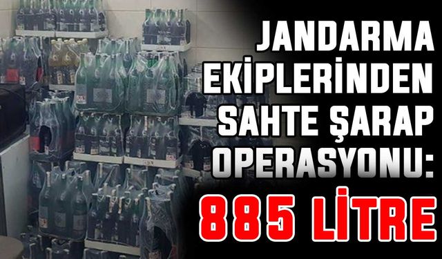 Jandarma ekiplerinden sahte şarap operasyonu