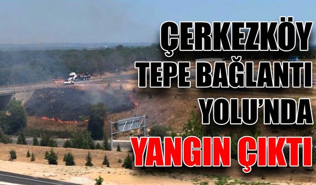 Çerkezköy Tepe Bağlantı Yolu’nda yangın çıktı