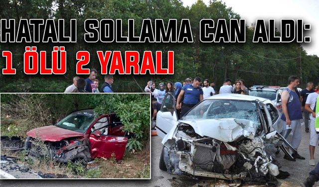 Hatalı sollama can aldı: 1 ölü, 2 yaralı