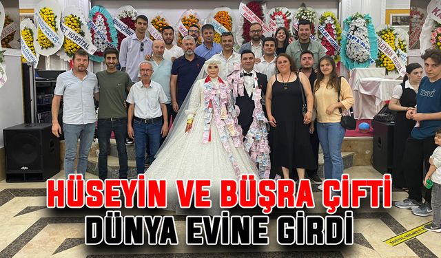 Hüseyin ve Büşra çifti dünya evine girdi