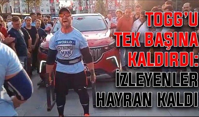 TOGG’u tek başına kaldırdı: İzleyenler hayran kaldı