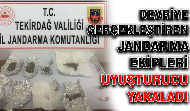 Devriye gerçekleştiren Jandarma ekipleri uyuşturucu yakaladı