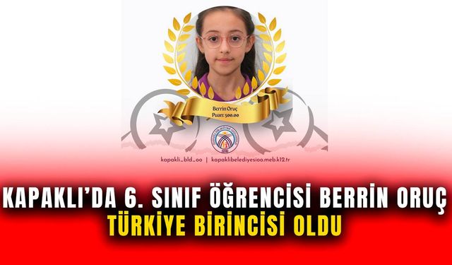 Berrin Oruç Türkiye birincisi oldu