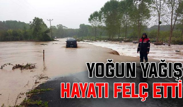 Yoğun yağış hayatı felç etti