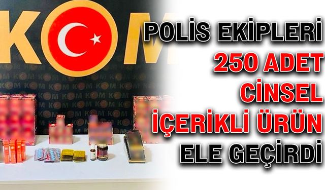 Polis ekipleri 250 adet cinsel içerikli ürün ele geçirdi