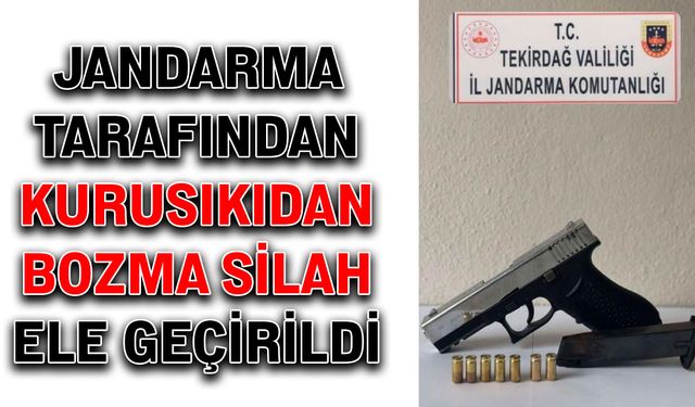 Jandarma tarafından kurusıkıdan bozma silah ele geçirildi