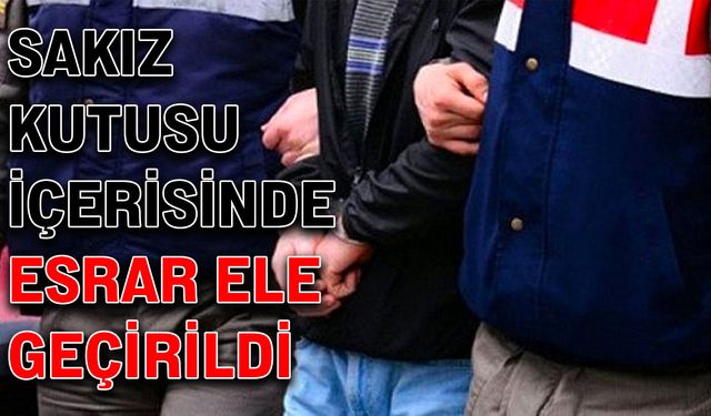 Sakız kutusu içerisinde esrar ele geçirildi