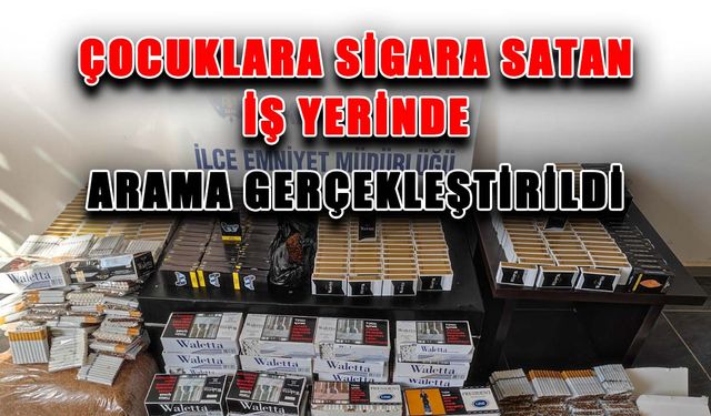 Kapaklı'da çocuklara sigara satan iş yerinde arama gerçekleştirildi