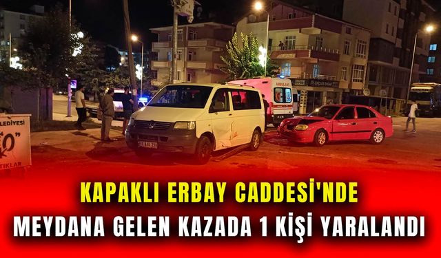 Kapaklı Erbay Caddesi'nde meydana gelen kazada 1 kişi yaralandı