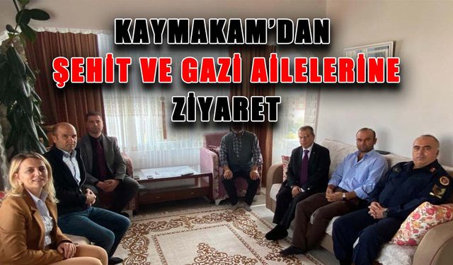 Kaymakam’dan şehit ve gazi ailelerine ziyaret