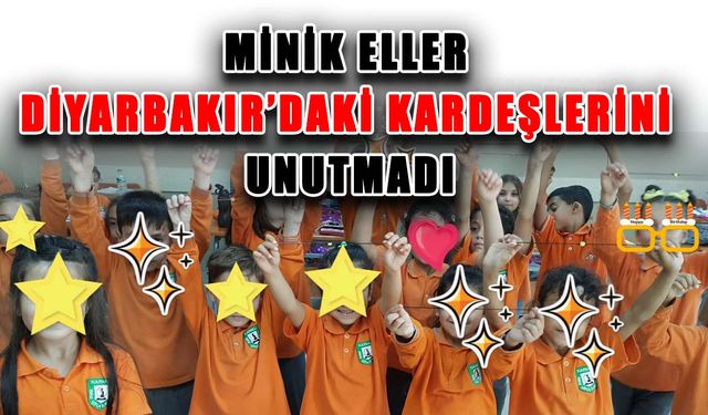 Minik eller Diyarbakır’daki kardeşlerini unutmadı