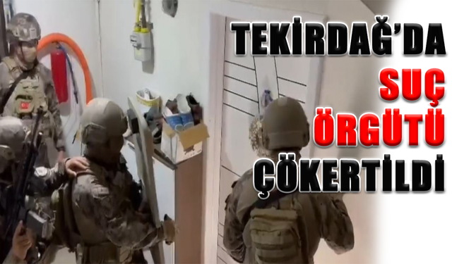 Tekirdağ’da suç örgütü çökertildi