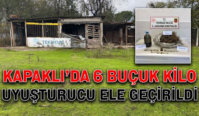 Kapaklı’da 6 buçuk kilo uyuşturucu ele geçirildi