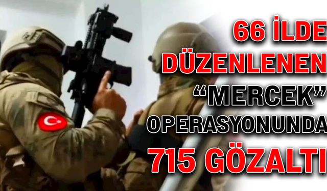 66 İlde düzenlenen “Mercek” operasyonunda 715 gözaltı