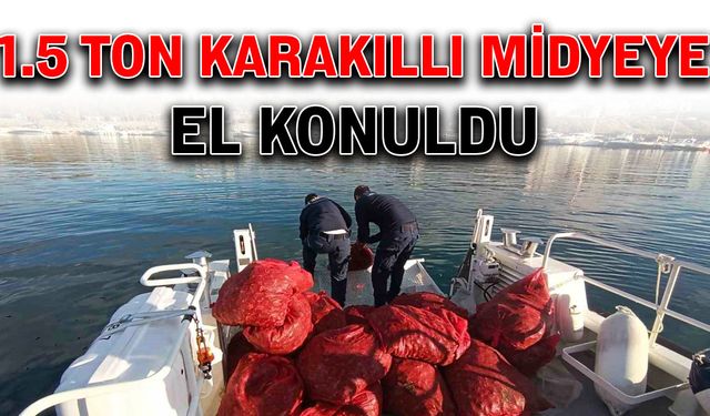 1.5 ton Karakıllı Midyeye el konuldu