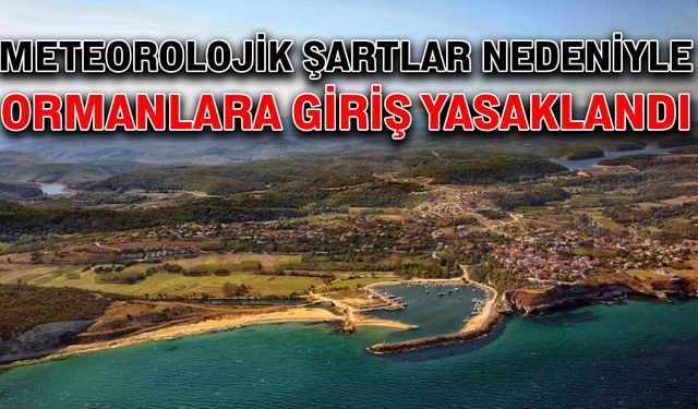 Meteorolojik şartlar nedeniyle ormanlara giriş yasaklandı