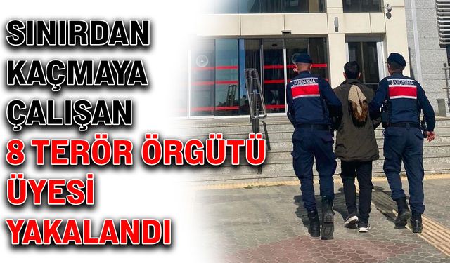 Sınırdan kaçmaya çalışan 8 terör örgütü üyesi yakalandı