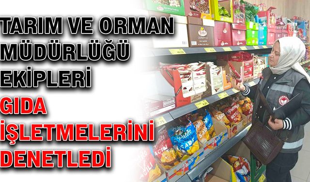 Tarım ve Orman Müdürlüğü ekipleri gıda işletmelerini denetledi