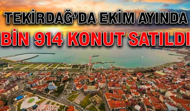 Tekirdağ’da Ekim ayında bin 914 konut satıldı