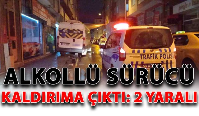 Alkollü sürücü kaldırıma çıktı: 2 yaralı