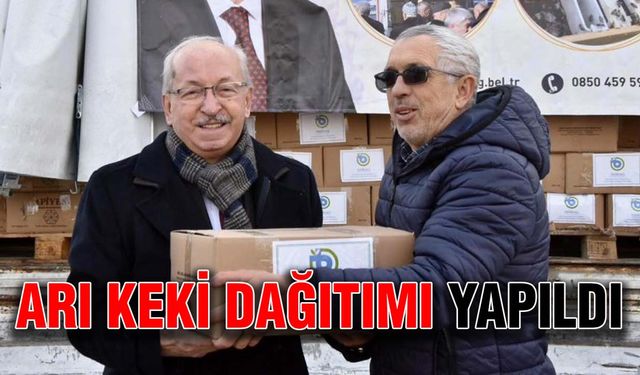 Arı keki dağıtımı yapıldı