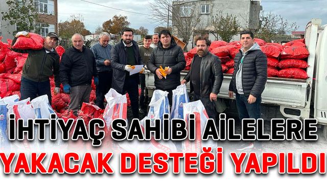 İhtiyaç sahibi ailelere yakacak desteği yapıldı