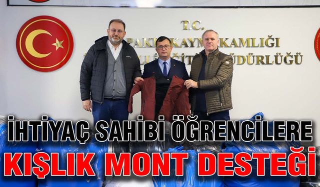 İhtiyaç sahibi öğrencilere kışlık mont desteği