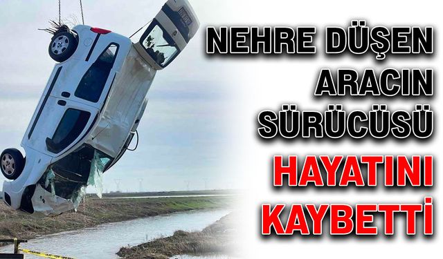 Nehre düşen aracın sürücüsü hayatını kaybetti