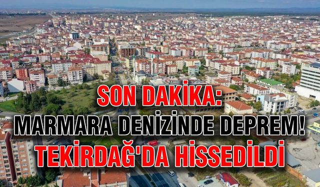 Son Dakika: Marmara denizinde deprem! Tekirdağ'da hissedildi