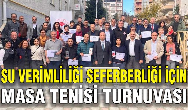 Su verimliliği seferberliği için masa tenisi turnuvası