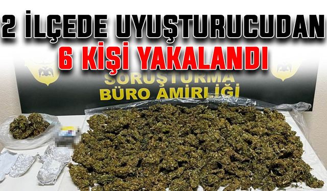 2 İlçede uyuşturucudan 6 kişi yakalandı