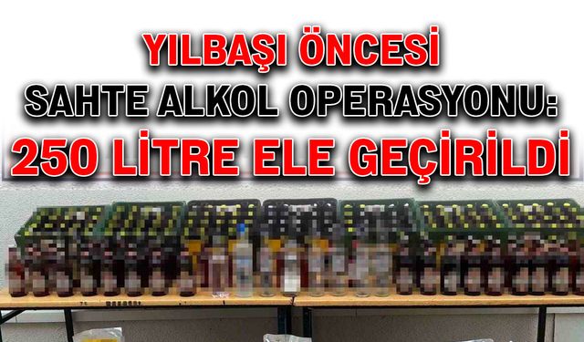 Yılbaşı öncesi sahte alkol operasyonu