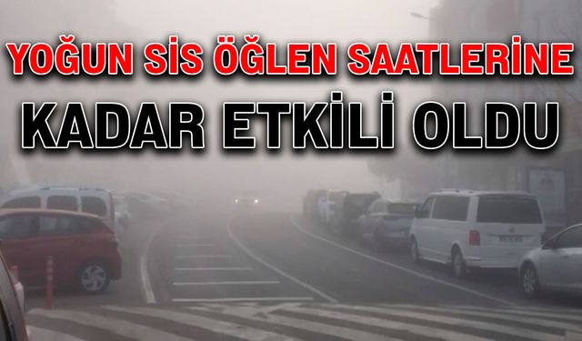 Yoğun sis öğren saatlerine kadar etkili oldu