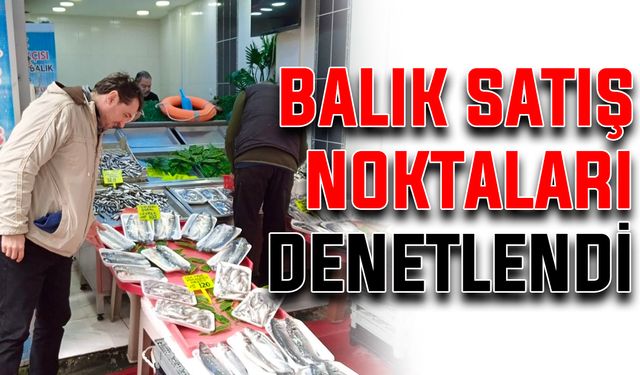 Balık satış noktaları denetlendi