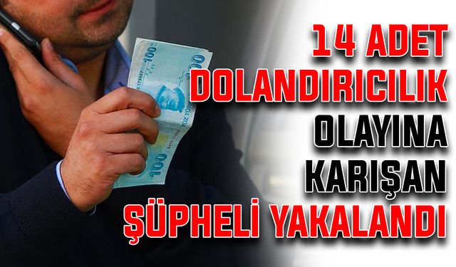 14 adet dolandırıcılık olayına karışan şüpheli yakalandı