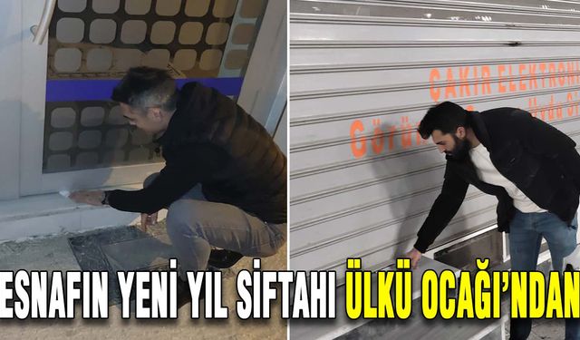 Esnafın yeni yıl siftahı Ülkü Ocağı’ndan