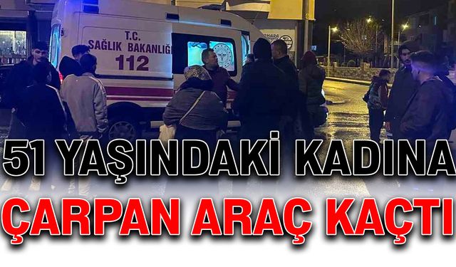 51 yaşındaki kadına çarpan araç kaçtı