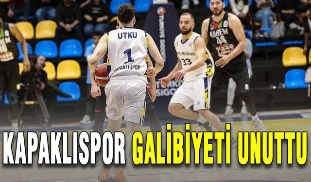 Kapaklıspor galibiyeti unuttu