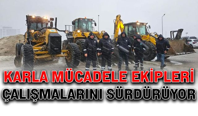 Karla mücadele ekipleri çalışmalarını sürdürüyor