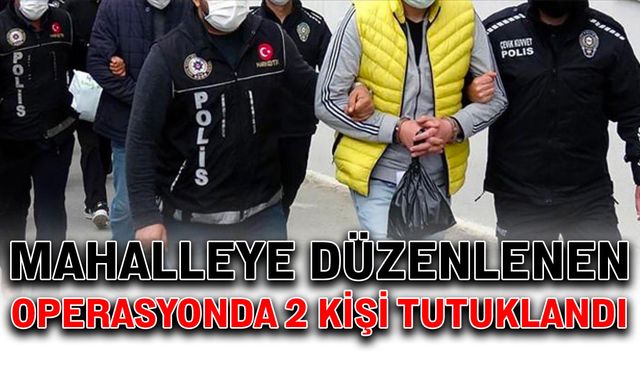 Mahalleye düzenlenen operasyonda 2 kişi tutuklandı