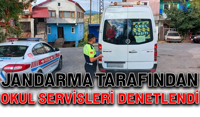 Jandarma tarafından okul servisleri denetlendi