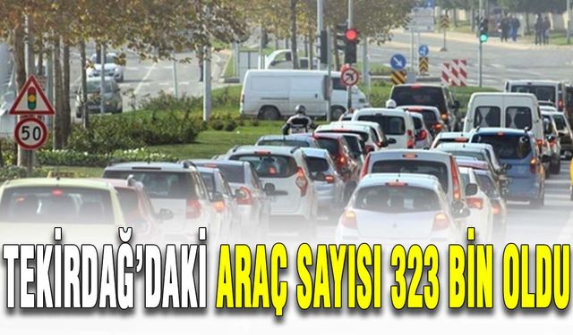 Tekirdağ’daki araç sayısı 323 bin oldu